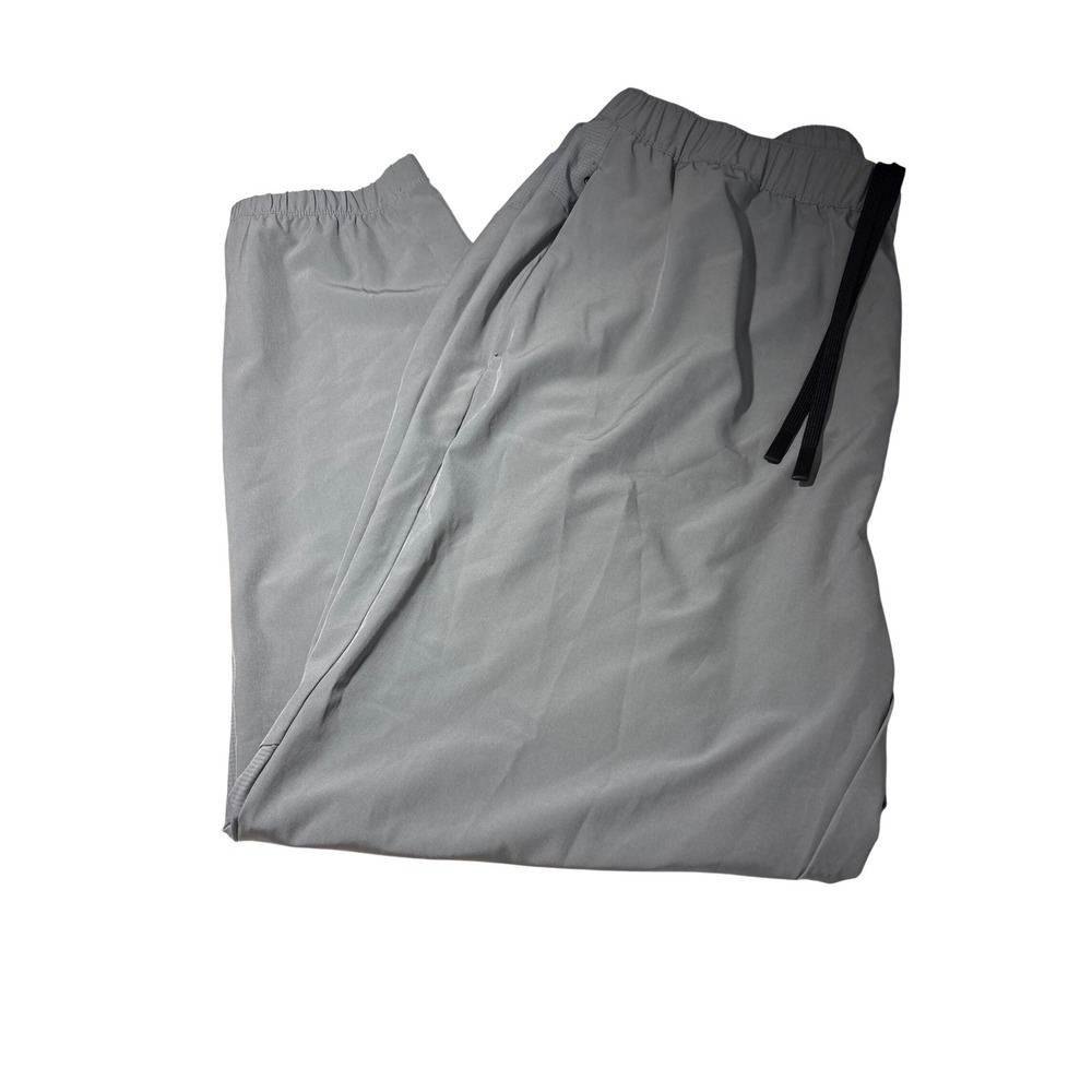 GapFit Mens Gray Lightweight Athletic Jogger Pants XL Zipper Pockets Inseam 28